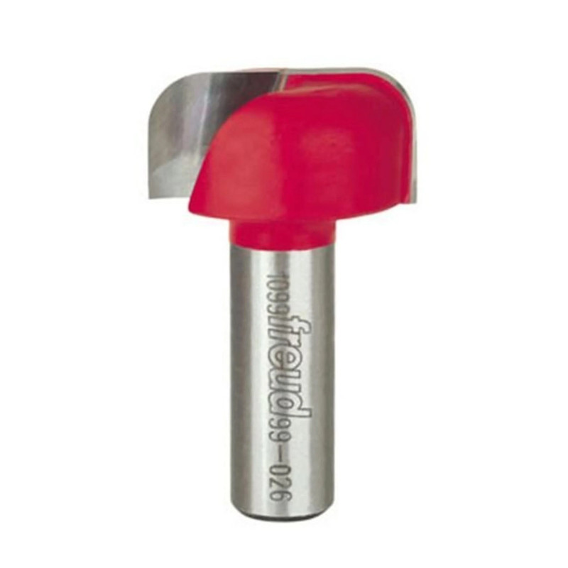 1/4" Radius Dish Carving Router Bit - Shank:1/2" - Diameter:1-1/4" - Cutting Length:19/32"